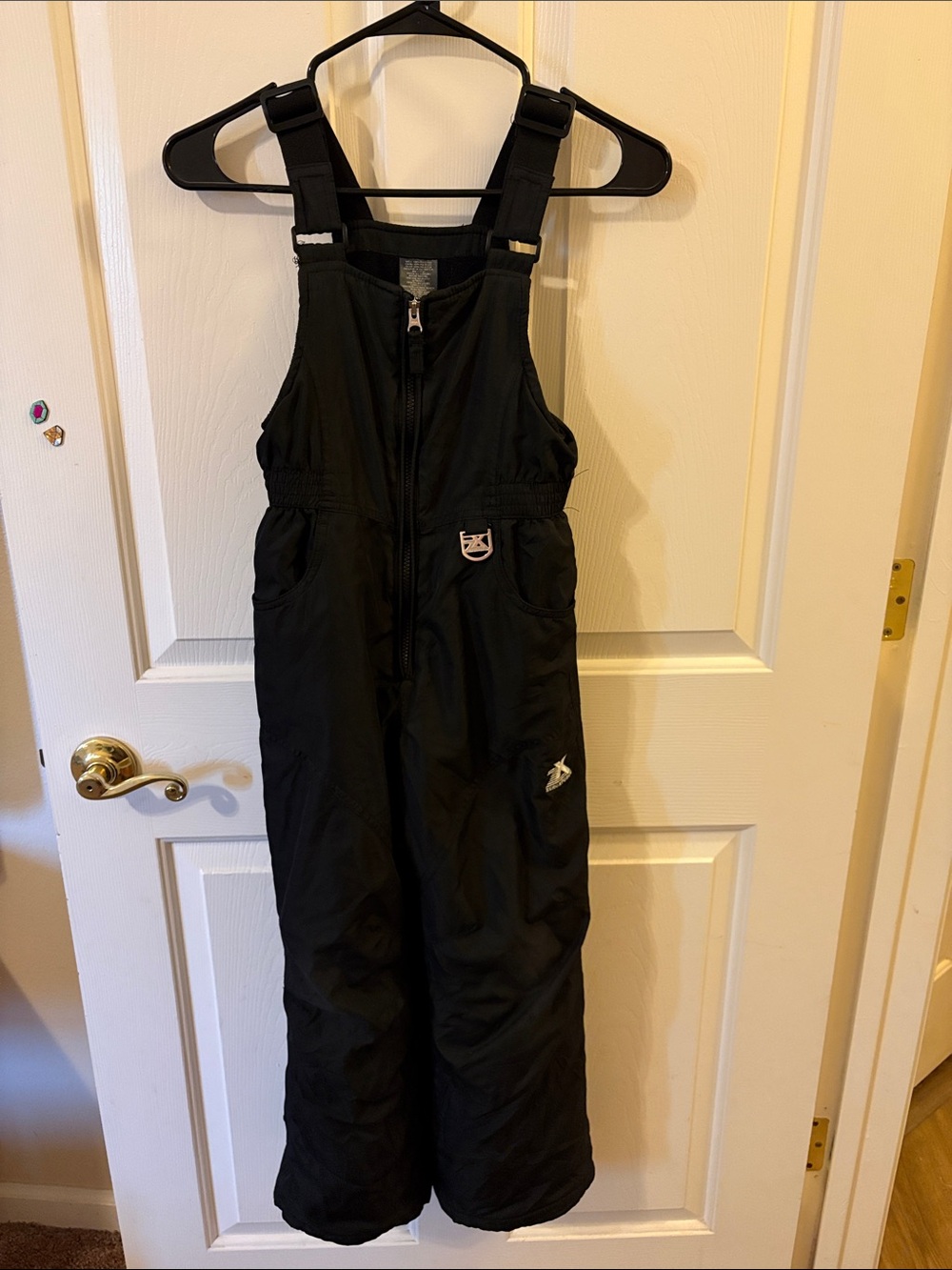 Black Kids Snow Bib Overalls size 7/8